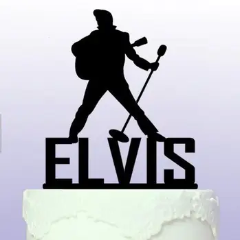 

Personalised name Elvis Acrylic birthday cake toppers wedding bridal baby shower Baptism party decorations