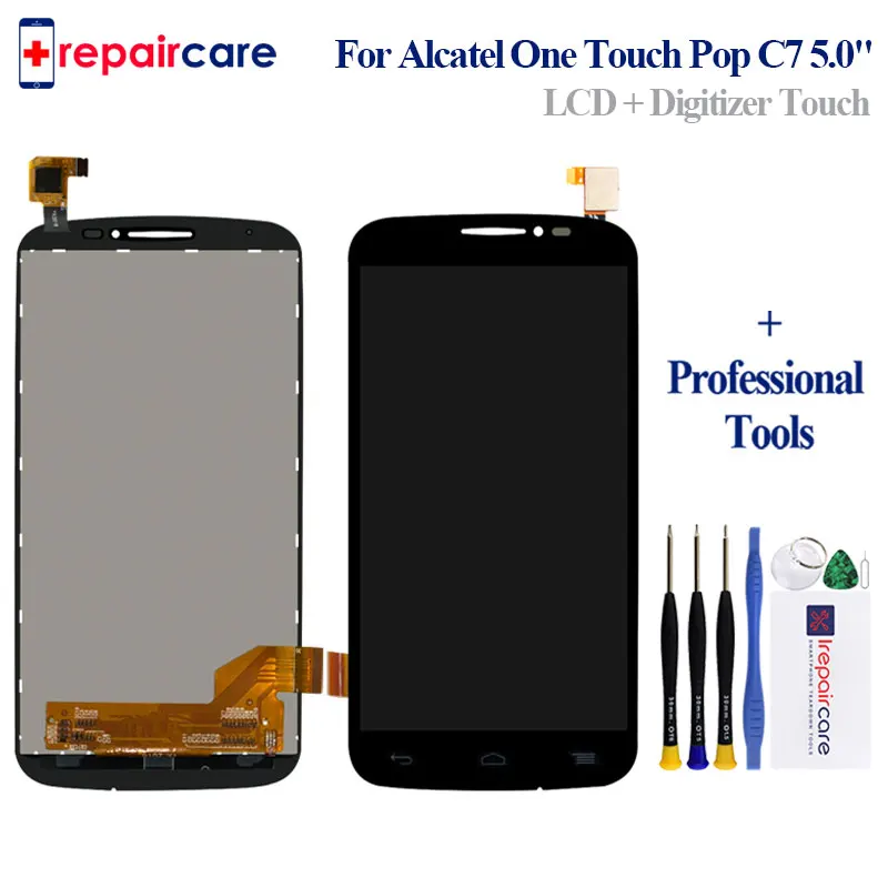 5 0 &quotчерный белый цвет для Alcatel One Touch POP C7 OT7040 7040E 7041D 7040A ЖК дисплей + сенсорный