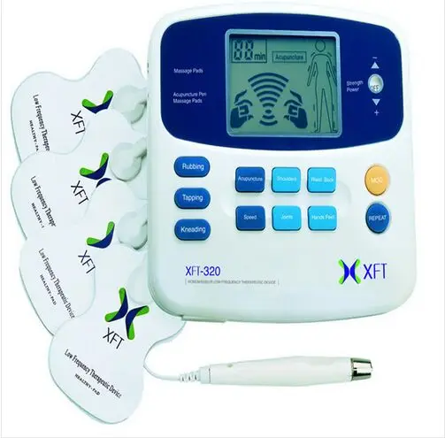 

Dual Output Physio Tens Therapy Machine Massager Back Pain Relief Slimming Body Acupuncture Pulse Muscle Stimulator Massage