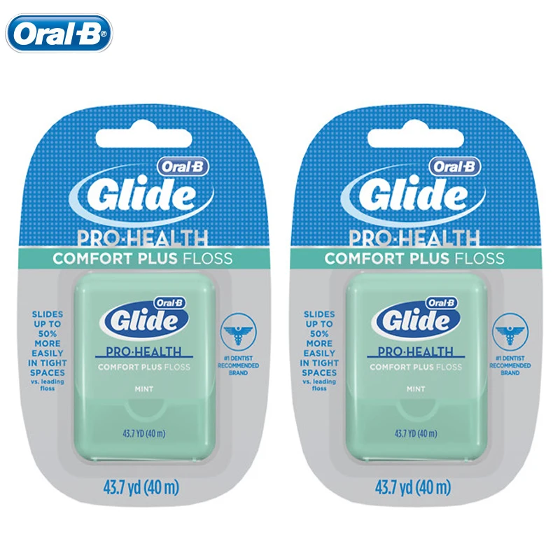 Oral B Gilde Pro-Health Comfort Plus Floss Filo Interdentale Ultra Deep Clean Gum Care Menta Floss Er 40M 2 Confezioni Cura Dentale