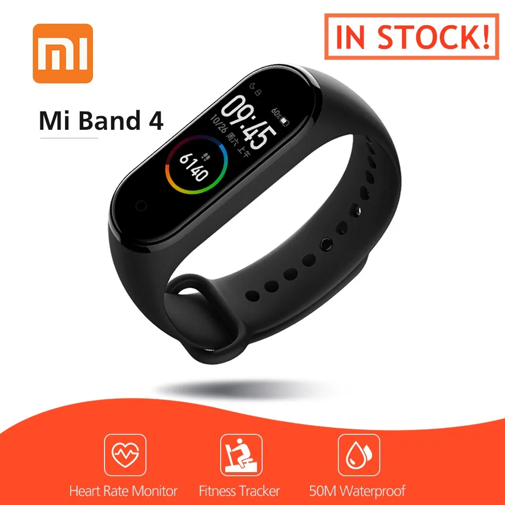 Price Xiaomi Mi Band 4 Smart Bracelet AMOLED Color Screen Waterproof Sport Watch Fitness Standard Version Traker Smart Band