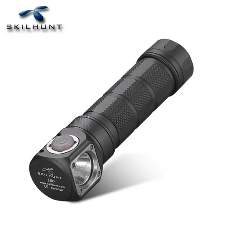 

SKILHUNT H03R Waterproof 2 3 Modes 1200LM Multi-level EDC LED Flashlight By 18650/CR123A /RCR123A battery Camping