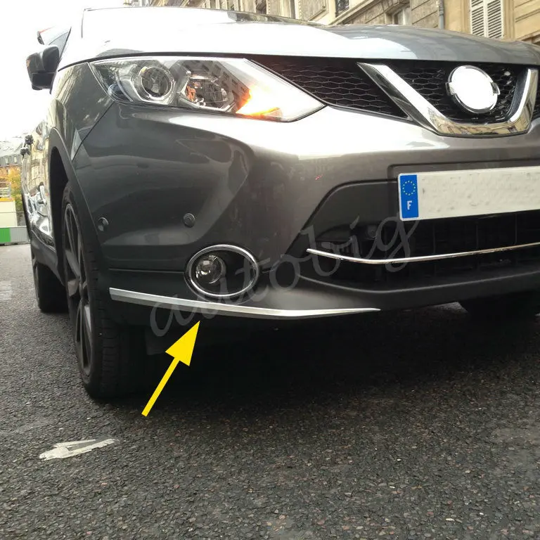 

Chrome Front Bumper Fender Cover Trim Bezel FOR Nissan Qashqai J11 2014 2015 2016 Grille Grill