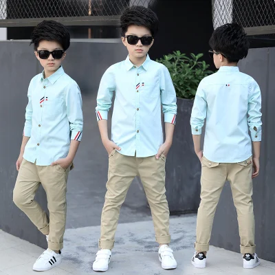 Новая коллекция весна мальчики футболка с длинным рукавом мальчик весна хлопок детская рубашка - Цвет: green 1