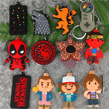 

Action Stranger Things Eleven Keychain Toys BARB ELEVEN DEMOGROGON Figure Key Ring Pandents PVC Keychains for Children Gift Toys