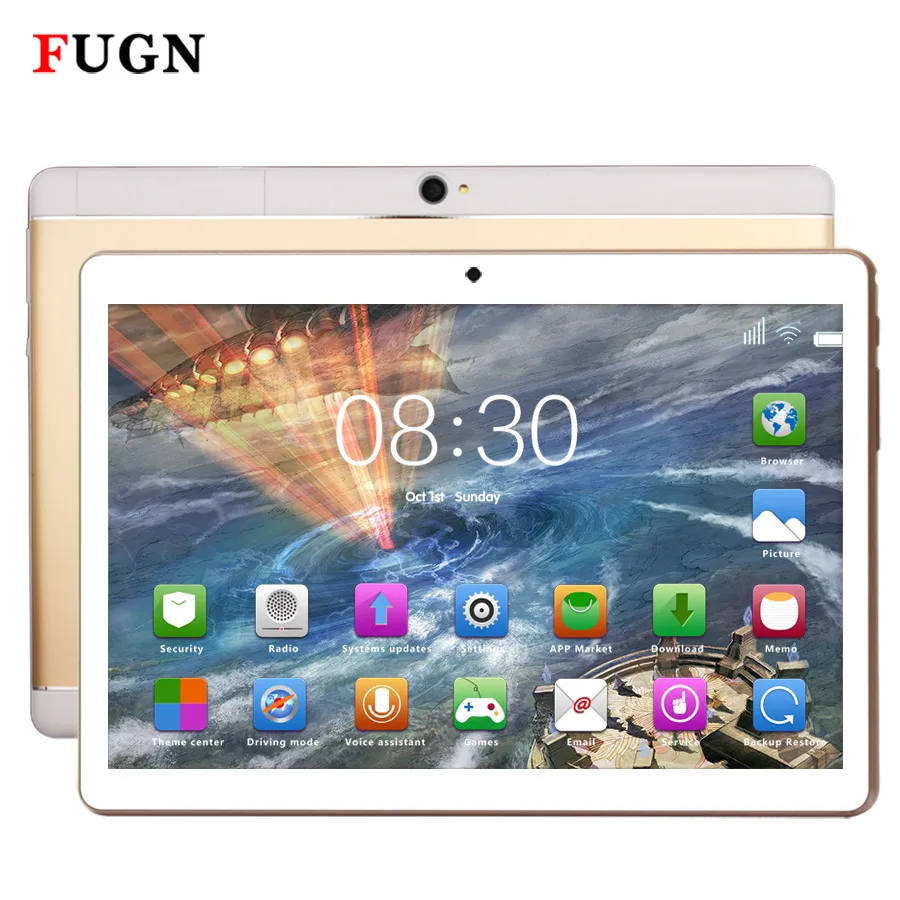 Fugn 10 дюймов Планшеты оригинальный 3G Телефонный звонок Android PC 4 ГБ 32 Dual SIM GPS Smart Мини