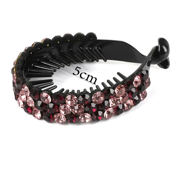 cute hair clips 1pc Korean Crystal Hair Claw For Women Ponytail Holder Ball Head Bun Maker Expanding Hair Clips Hairpins Hair Accessories 2021 headbands for women Hair Accessories