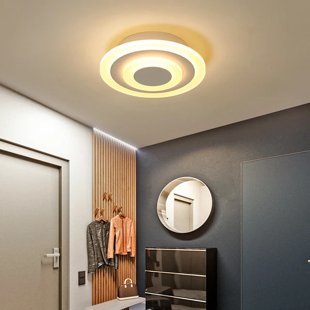 Modern Led ceiling lights for hallway balcony bedroom study room glass luster plafonnier home Deco ceiling lamp AC90-265V