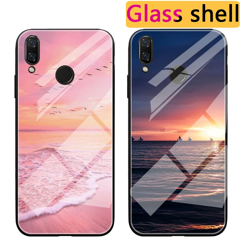 

Tempered Glass Case For Huawei Nova 2 Plus 2i 2S 3E 3i Case For Huawei Nova 3i Luxury Protective Back Cover Pink Shockproof