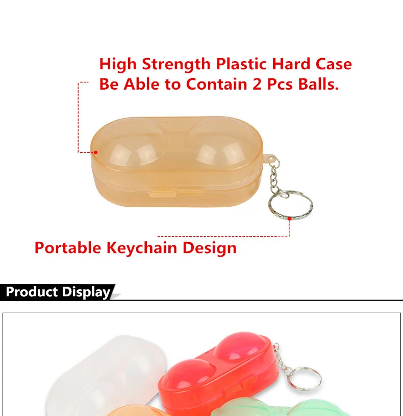 Huieson Table Tennis Ball Container Box Hard Plastic Case Ping Pong Ball Storage Box with Keychain Table Tennis Accessories (1)