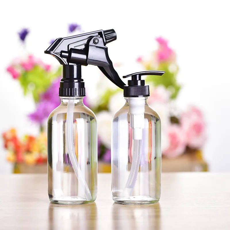 2pcs 240ml Hair salon accessories Refillable Bottles Plastic Pressed