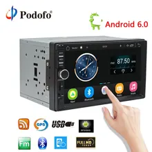 Podofo 7 »Android автомобилей Радио Стерео gps навигации Bluetooth USB SD 2 Din Touch автомобильный мультимедийный плеер аудио плеер авторадио