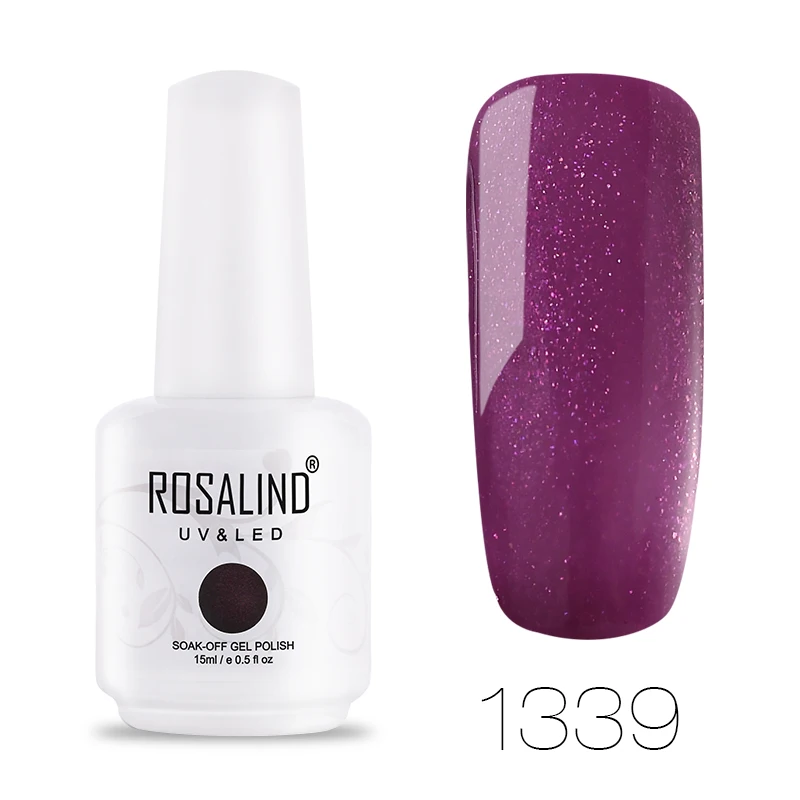 ROSALIND Gel 1S 15ml Gel Nail Polish New 60 Beautiful Colors Designed Nail Art Design Manicure UV Soak Off Primer Gel Varnishes - Цвет: RH1339