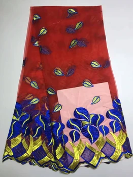 

African Lace Fabric Net 2016 French Lace Tulle With Embroidery Red Nigerian Wedding Sewing Accessorie High Quality