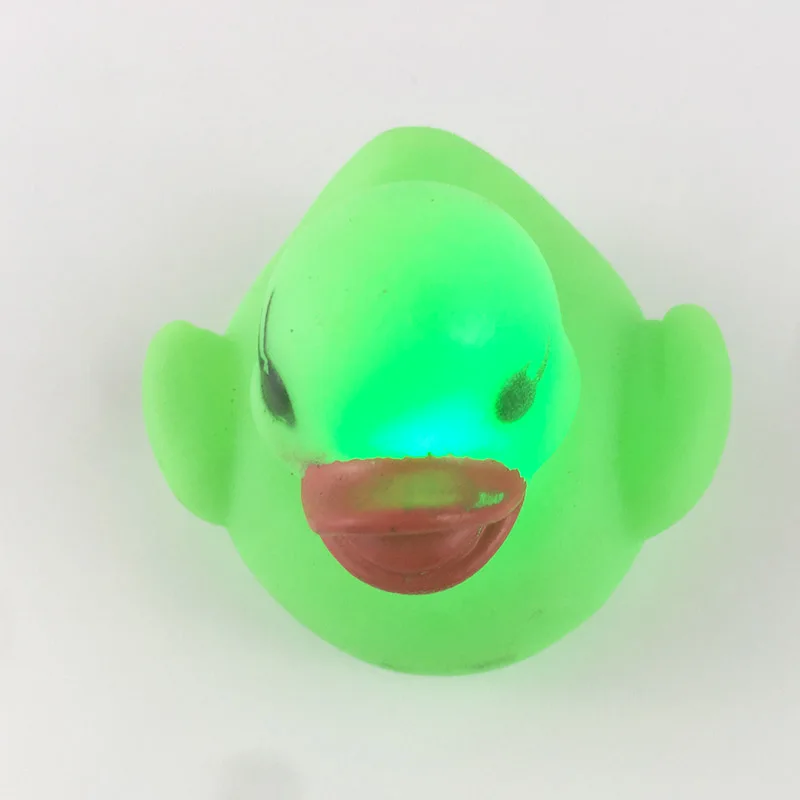 Резиновые игрушки со светодиодной подсветкой для плавания детский игровой рот мини Желтая резиновая утка развивающие для детей подарок для малышей