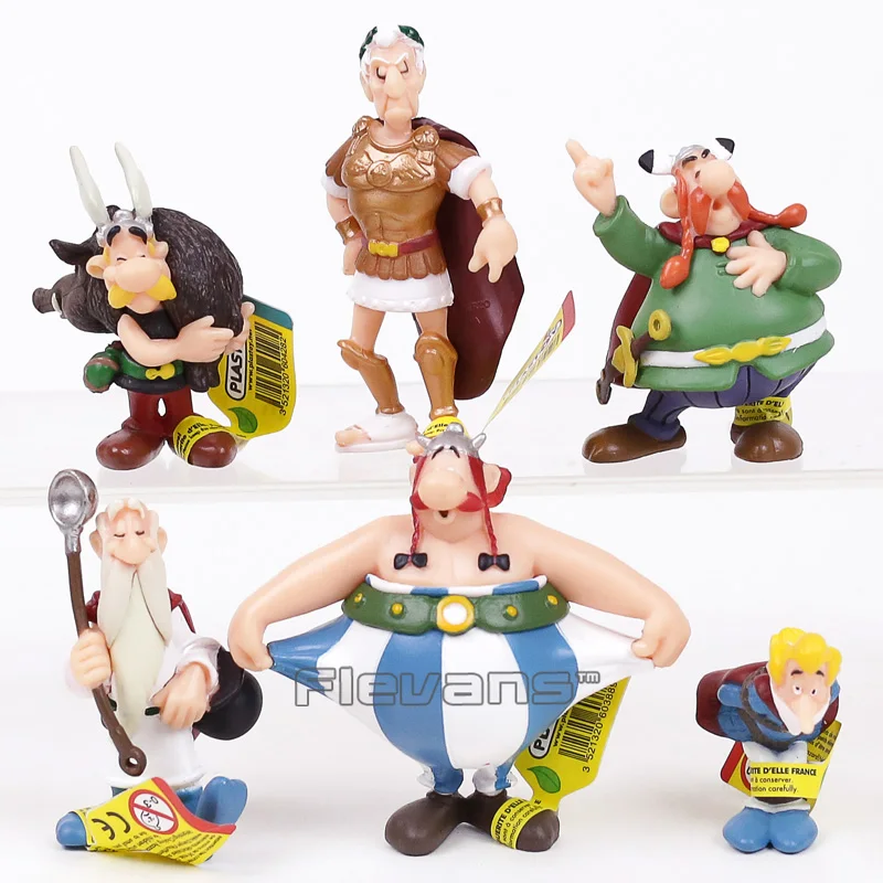 Cartoon The Adventures of Asterix PVC Figures Toys Gifts for Kids Childrens 6pcs/set