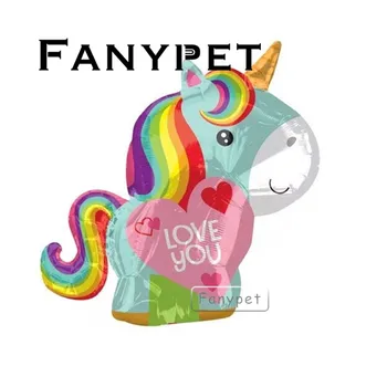

50pcs baby shower favor birthday party children unicorn balloon decor rainbow love you new party supplies wedding child shower