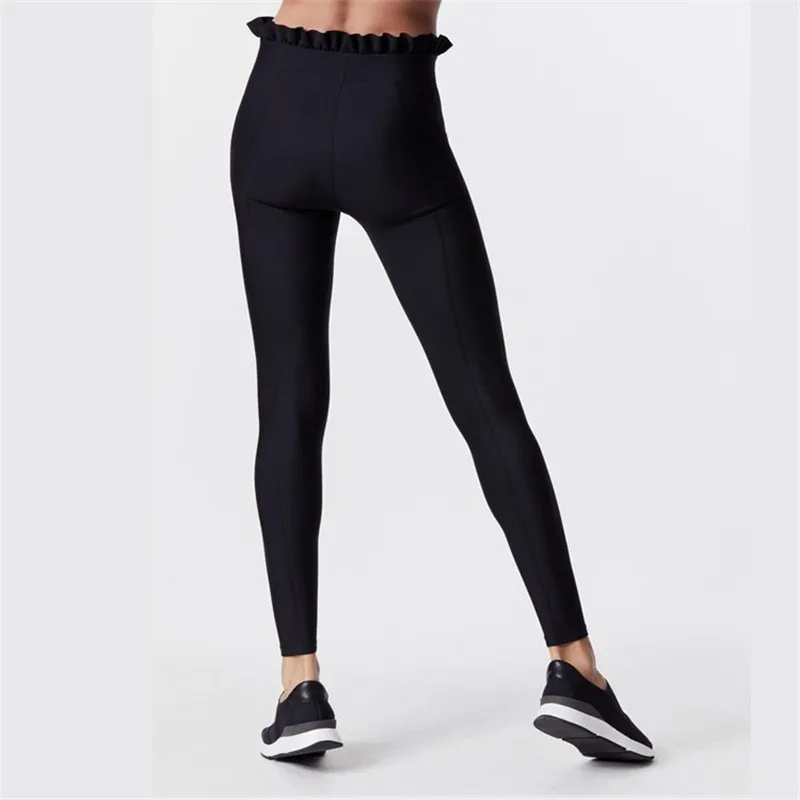 

Women High Waist Yoga Pants Training Fitness Slim Gym Leggings Running Elastic Lace Sport Pants Solid Tights New Leggings