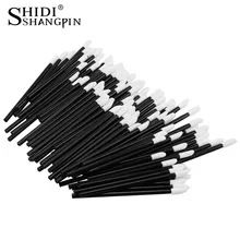 

New 50Pcs Disposable Lip Brush Lipstick Brush Cosmetic Lip Brush Plastic Makeup Brush Applicators maquiagem Lipstick Wands