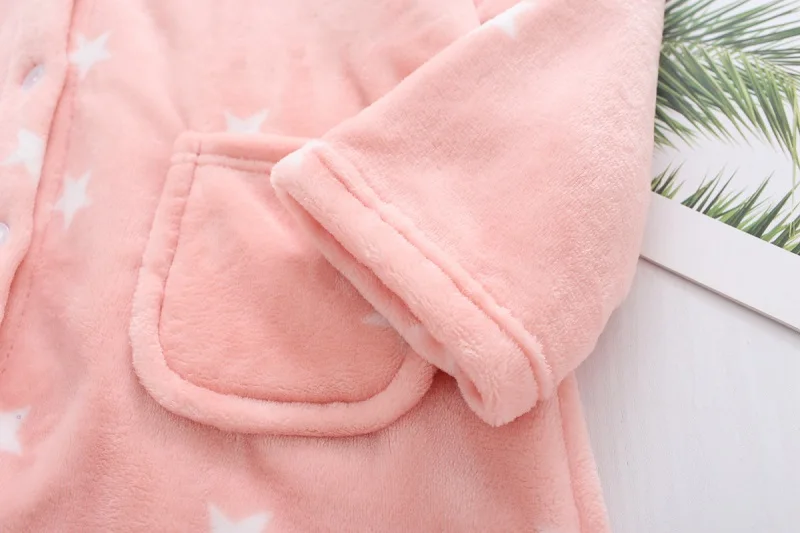 Звезды зима пижамы наборы фланели Сгущает Теплый пижамы милые мягкие пижамы Для женщин тепло длинным рукавом коралловый флис Pijama розовый XL