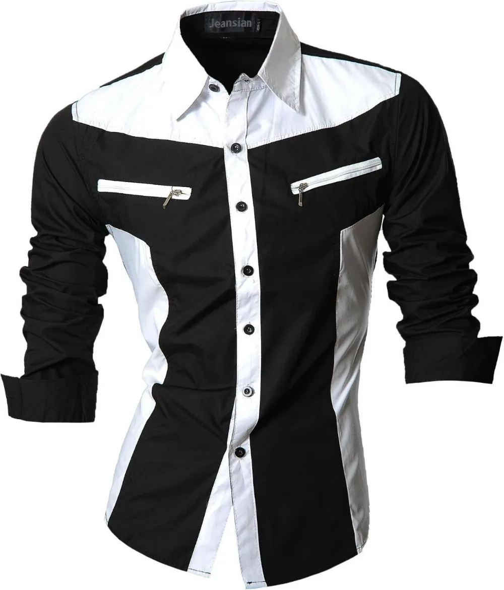 Hot Sale Mens Stylish Casual Shirts Slim Fit Business Uniform Fashion ...