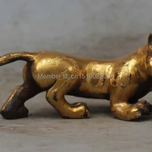 " лаки Китай Бронза 24 К Золото Свинка Гардиан Талисман PiXiu Зверь Статуя Оленя