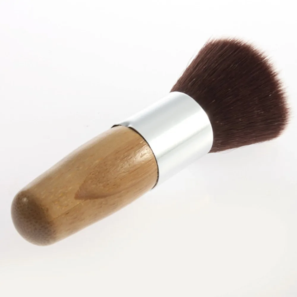 1pc Wood Handle Flat Top Brush Buffer Cosmetic Makeup Brushes Eyeshadow