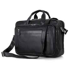 Vintage Genuine Leather Men’s Briefcase 15.6″ Laptop Bag Shoulder Male Bags Cow Leather Handbag Totes Men Messenger Bags J7367