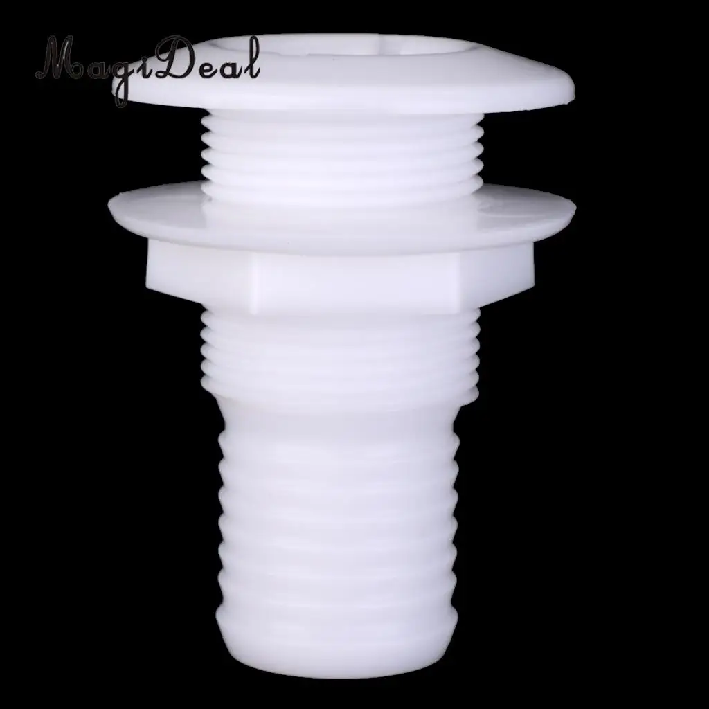 MagiDeal 1Pc Durable Plastic Boat Marine Straight Thru-Hull Bilge Pump & Aerator Hose Fitting for Rowing Boat Yacht Acce 3 Sizes
