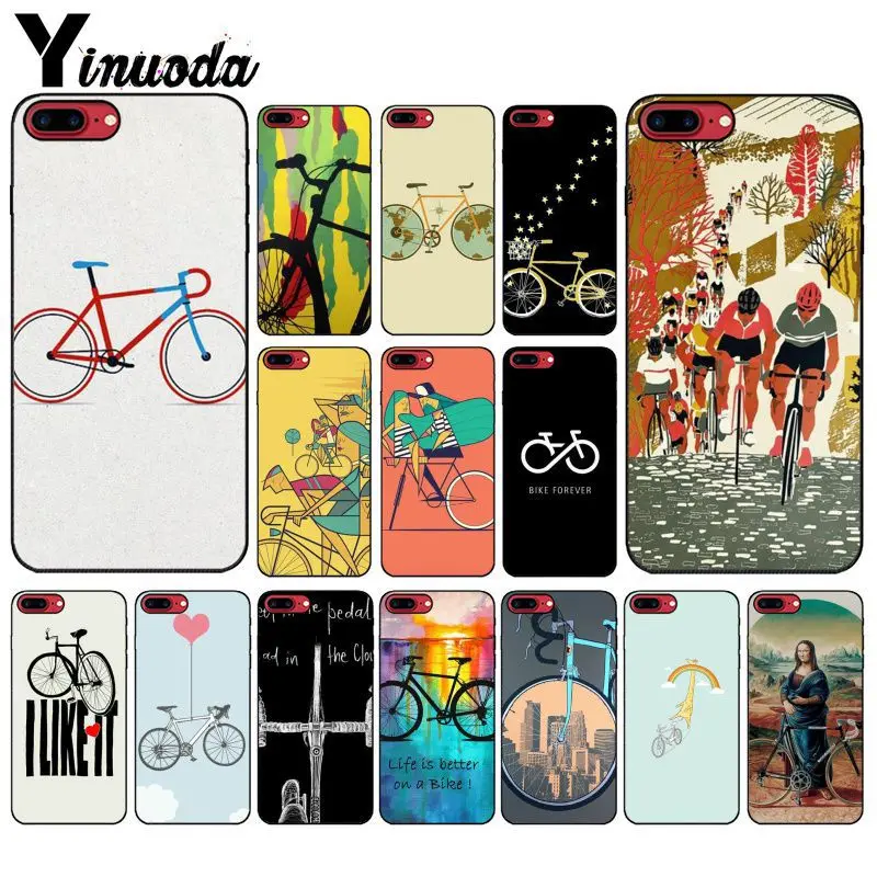 Yinuoda велосипедный ТПУ Мягкий силиконовый чехол для телефона iPhone 6S 6plus 7 7plus 8 8Plus X Xs