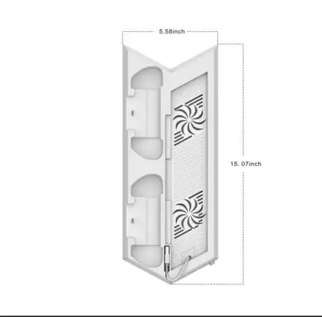 PS4 вертикальная подставка охлаждающий вентилятор кулер контроллер Зарядная Станция Двойной зарядное устройство База usb-хаб для playstation 4 PS 4 консоль V1