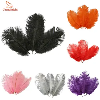 

CHENGBRIGHT 10 Pcs 15-20CM Ostrich Feathers for DIY Jewelry Craft Making Wedding Party Decor Accessories Wedding Decoration