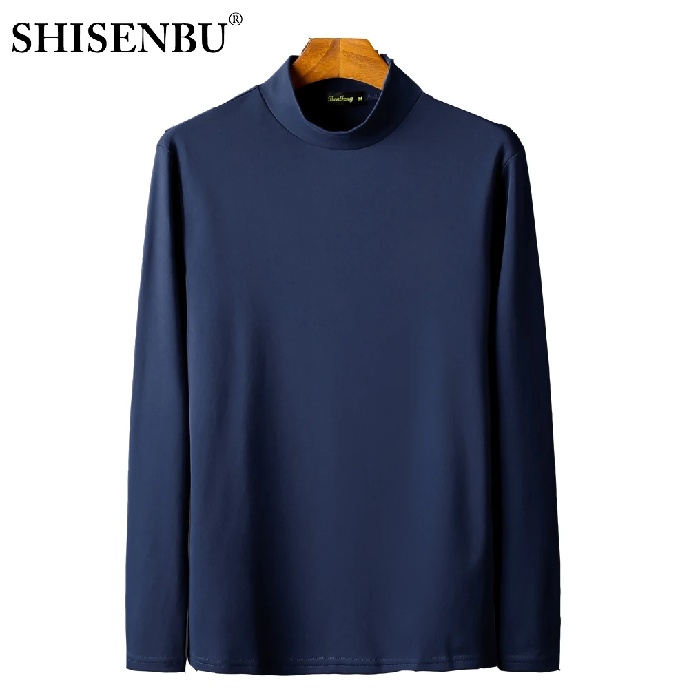 Male Underwear Shirt High Neck Winter Bodysuit Mens Warm Clothes Thermal Undershirts Thick Basic Tops Cotton Undershirt Tshirt (1)