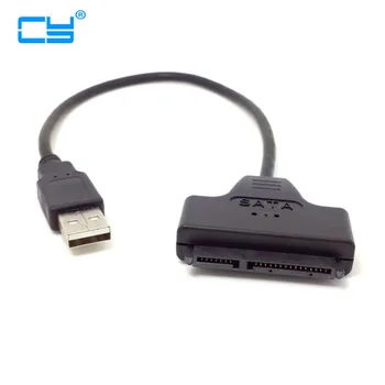 

USB 2.0 to SATA 22PIN 15+7 Pin Data and Power Cable Adapter For 2.5 inch For Mobile hard disk drive HDD SSD