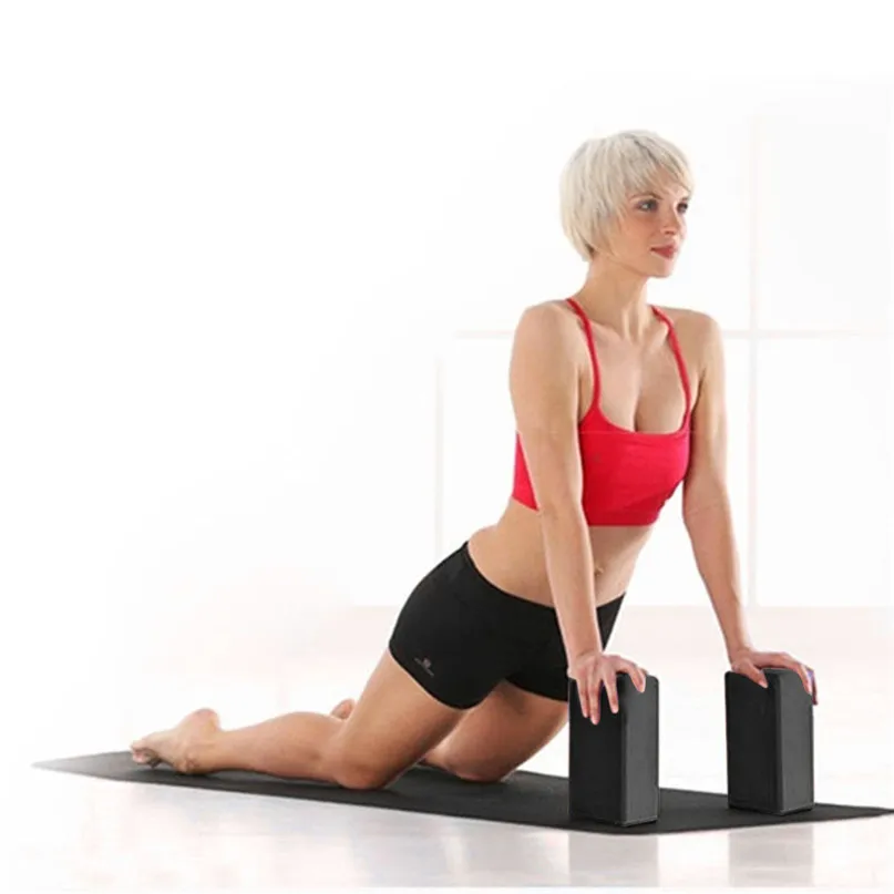 Yoga Block Exercise Workout Fitness Brick Bolster Pillow Cushion Stretch Resistant EVA Foam Aid Gym Training Body Shaping #2o2#F (3)