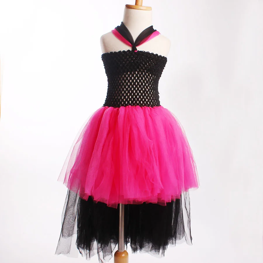 Little Girl Rockstar Queen Tulle Tutu Dress Cosplay Costume For Kids
