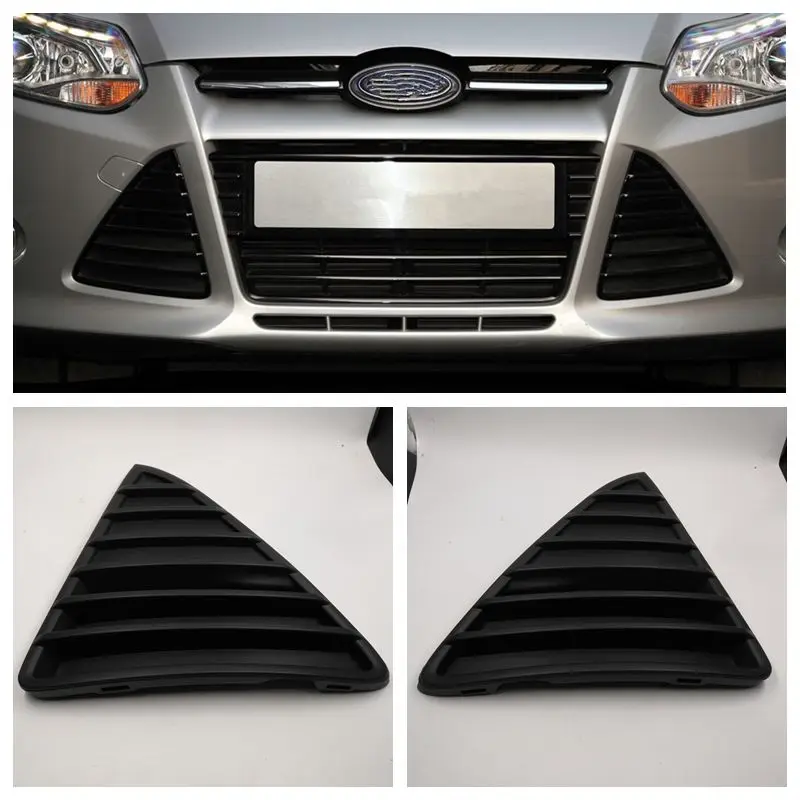 

Cafoucs Car Front Bumper Triangle Grill For Ford Focus 3 Grille 2011 2012 2013 2014 BM51-17K946-AE / BM51-17K947-AE