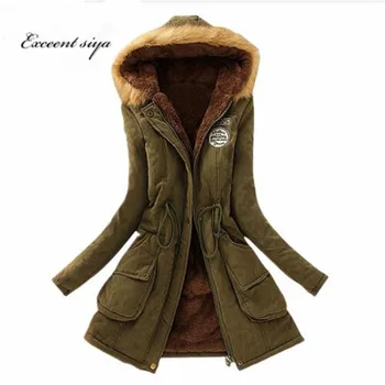 

2018 New Parkas Female Women Winter Coat Thickening Cotton Winter Jacket Womens Outwear Parkas for Women Winter