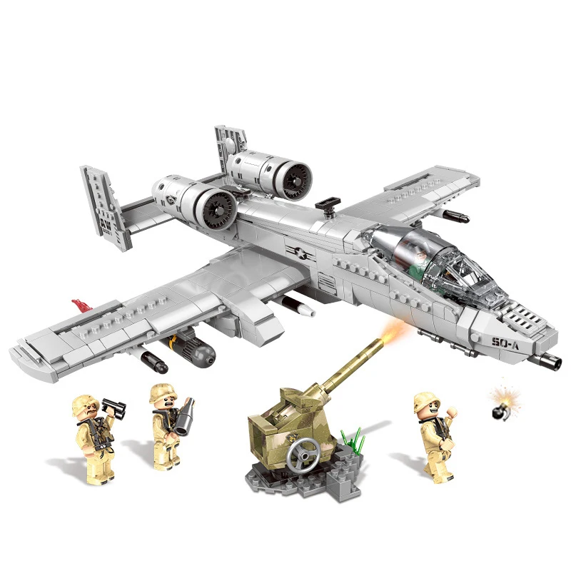 

Military Series The A10 Fighter Model Building Blocks Bricks Kids Toys Gift compatible LegoINGlys Plane series