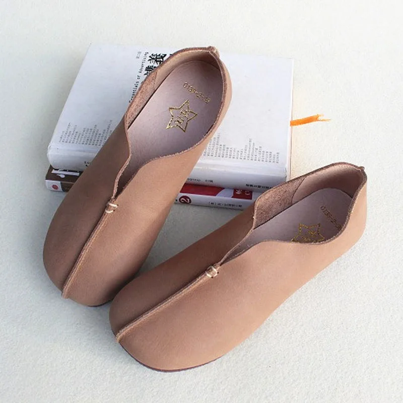 

Woman Shoes Slip on Flat Shoes Women 100% Authentic Leather Womens Loafers Casual Ladies Flat Shoes Chic Female Footwear
