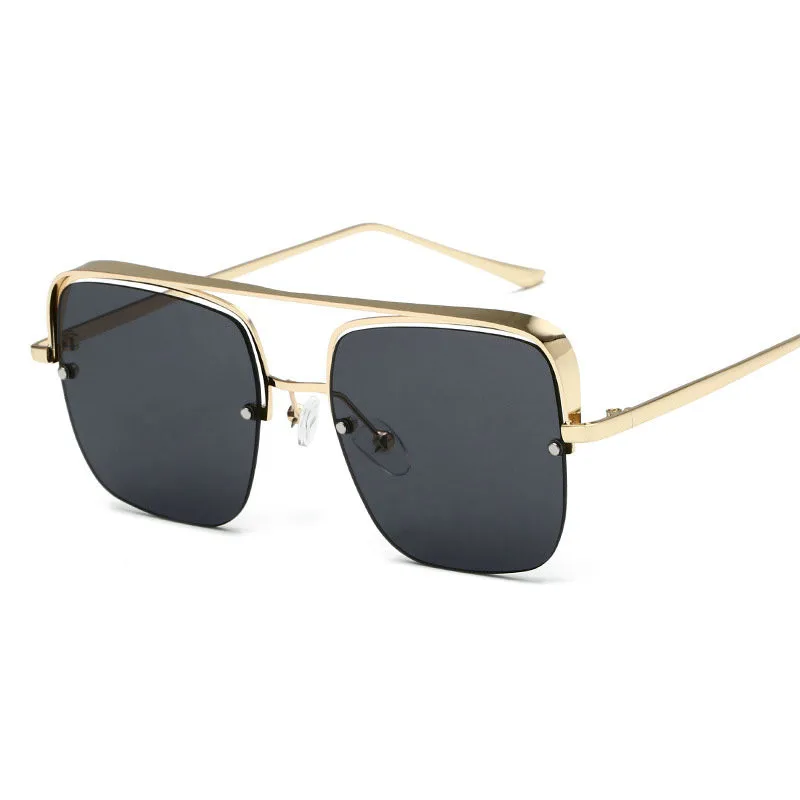 

red oversized square sunglasses women transparent candy color 2019 Punk sun glasses women men unisex yellow FML