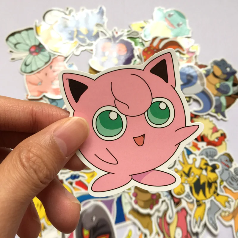 80 шт./лот Не Повторяйте ПВХ Наклейка Пикачу Pokeball Аниме стикеры Ha Ноутбук Наклейки