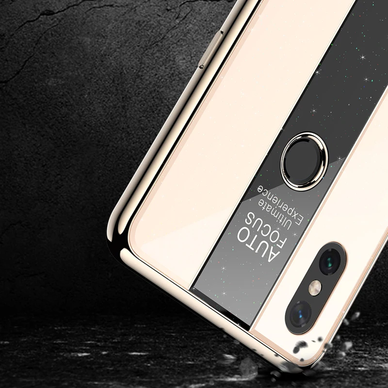 Чехол YonLinTan чехол для Xiaomi MI Max 3 Max3 Mix 2 2S роскошный блестящий из закаленного стекла