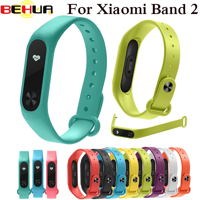 10 шт. ремешок на запястье для Xiaomi miband2 силиконовый цветной браслет Mi Band 2 Смарт Band2