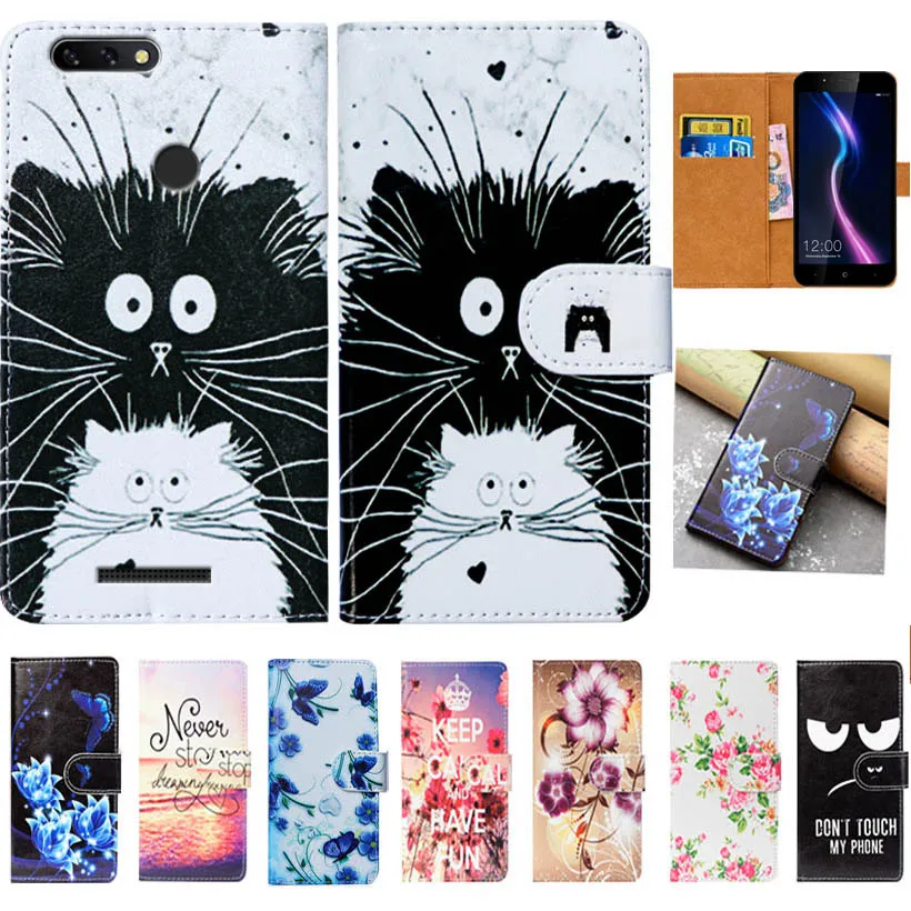 

For Leagoo Power 2 Pro Case High Quality Pu Leather 5.2" Print Flip Wallet Case Cover For Leagoo Power 2 Pro Book Case