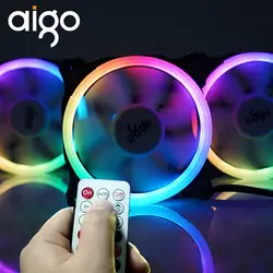 AIGO C5 120 мм RGB Вентилятор охлаждения синхронизации с контроллер материнской платы для компьютера 12 V Управление охладитель Беспроводной