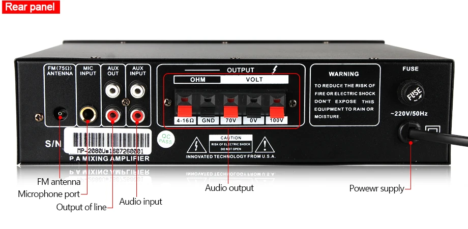 Горячая Oupushi 70/100 V PA ламповый усилитель Bluetooth 60 Вт, 80 Вт домашний мини аудио усилитель плата с пультом дистанционного управления