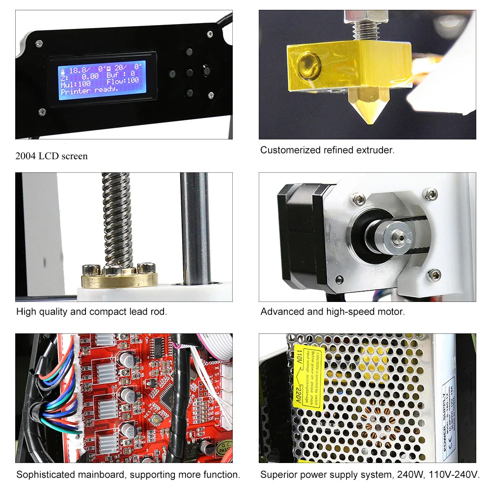 3d принтер Анет A8 A6 3D-принтеры комплект Высокоточный RepRap i3 DIY 3D печатная машина DIY Kit самостоятельной сборки Анет A8 A6 a2 3D-принтеры s 3д принтер anet a6