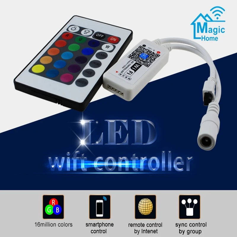 16Million colors Wifi RGB/ RGBW led controller smartphone control music