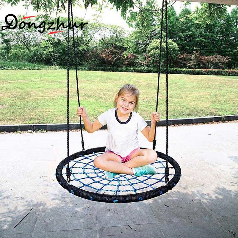 

1pc Children's Swing Outdoor Sports Mesh Hammock Children Swing Bird's Nest Steel Outsourcing Rope Swinging Outdoor Garden Swing